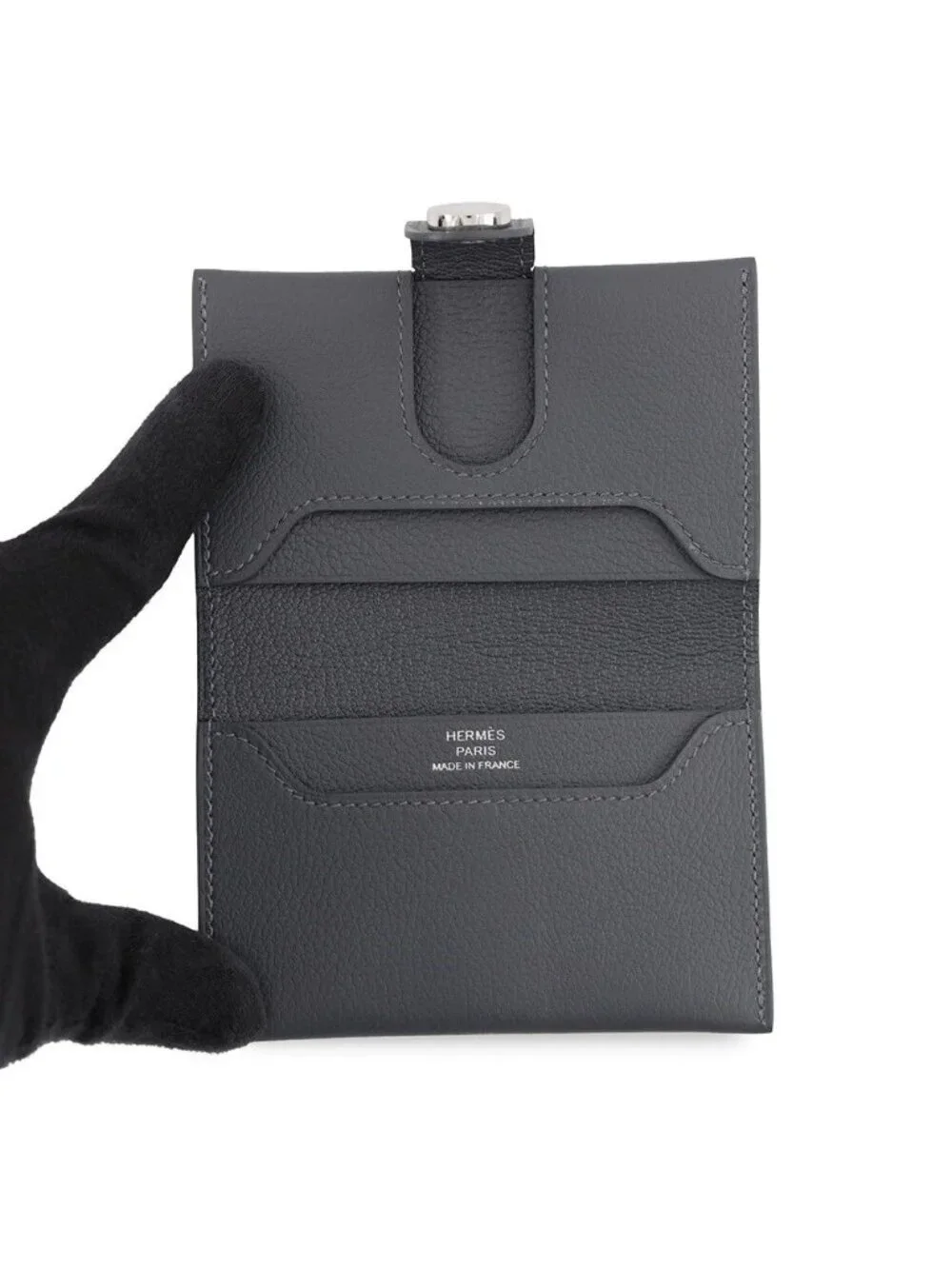 Hermes Card Slot Grimisty Silver Ever Color Business M